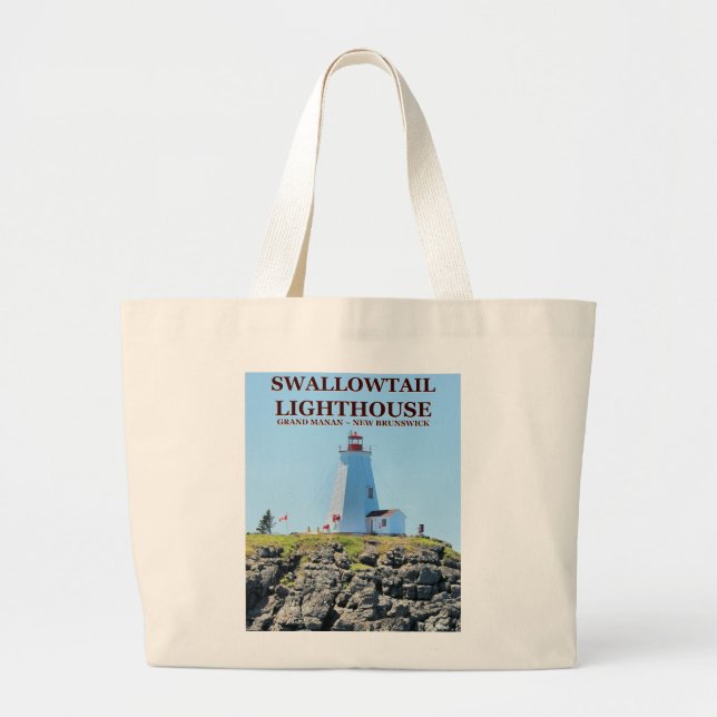 Bolsa Tote Grande Farol de Swallowtail Grand Manan N.B. Tote Bag (Frente)