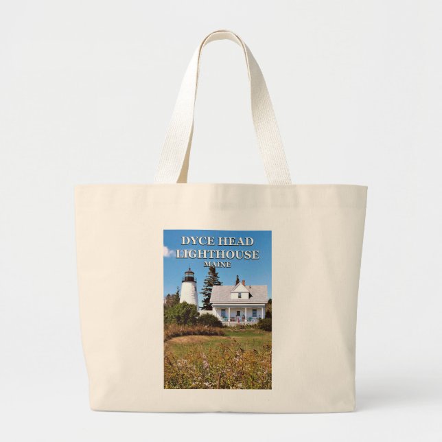 Bolsa Tote Grande Farol do Dyce Head, Maine Jumbo Tote Bag (Frente)