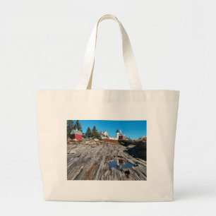 Bolsa Tote Grande Farol do ponto de Pemaquid, Maine