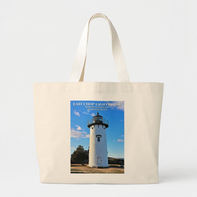 Bolsa Tote Grande Farol East Chop, Massachusetts Jumbo Tote Bag (Frente)