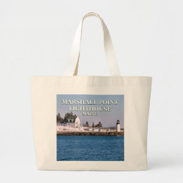 Bolsa Tote Grande Farol Marshall Point, Maine Jumbo Tote Bag