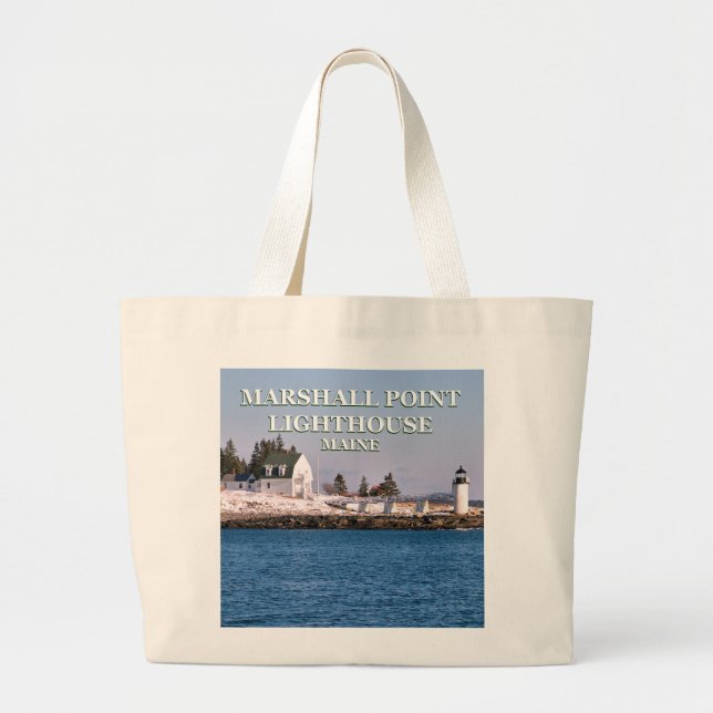 Bolsa Tote Grande Farol Marshall Point, Maine Jumbo Tote Bag (Frente)