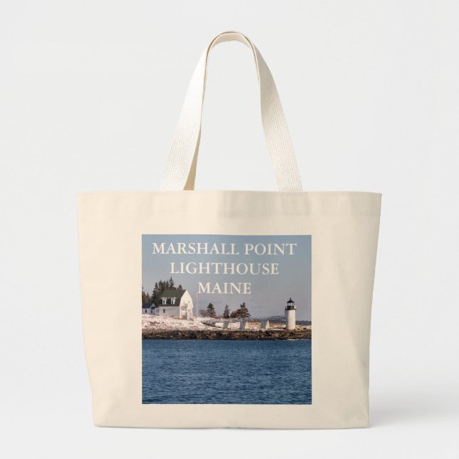 Bolsa Tote Grande Farol Marshall Point, Port Clyde Maine (Frente)