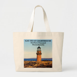 Bolsa Tote Grande Farol principal alegre, MÃES do Martha's Vineyard