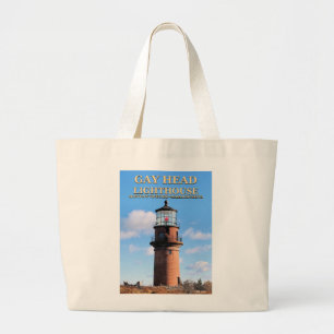 Bolsa Tote Grande Farol principal alegre, MÃES do Martha's Vineyard