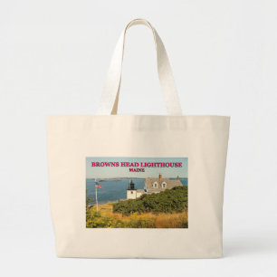 Bolsa Tote Grande Farol principal dos marrons, sacola do jumbo de