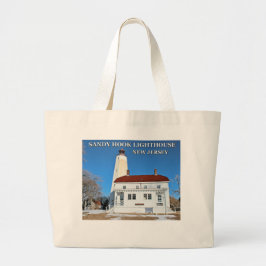 Bolsa Tote Grande Farol Sandy Hook, Nova Jersey