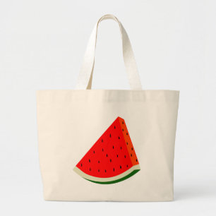 Bolsa Tote Grande Fatia de colheita de Fruta de melancia no Verão