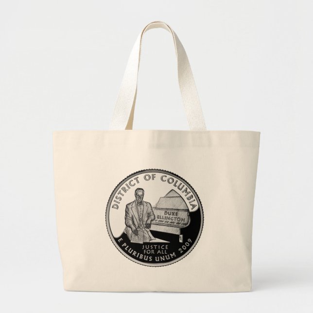 Bolsa Tote Grande Faux Washington District of Columbia Quarter (Frente)