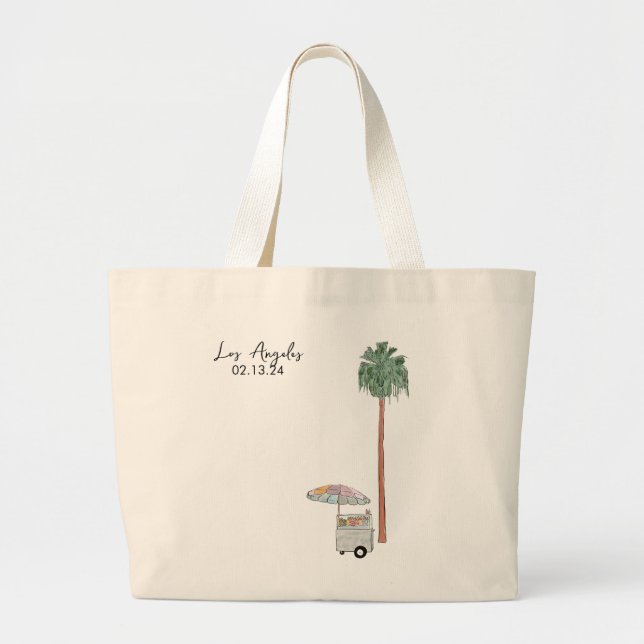 Bolsa Tote Grande Favor do Casamento de Los Angeles Tote Bag (Frente)