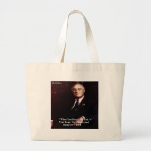 Bolsa Tote Grande FDR & Segure na Corda Citação