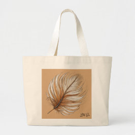 Bolsa Tote Grande "Feather Elegance Tote Bag"