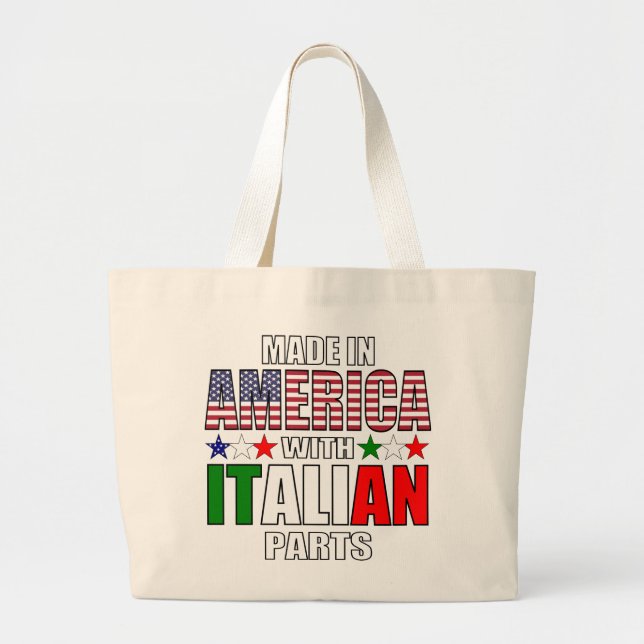 Bolsa Tote Grande Feito na América com peças italianas (Frente)