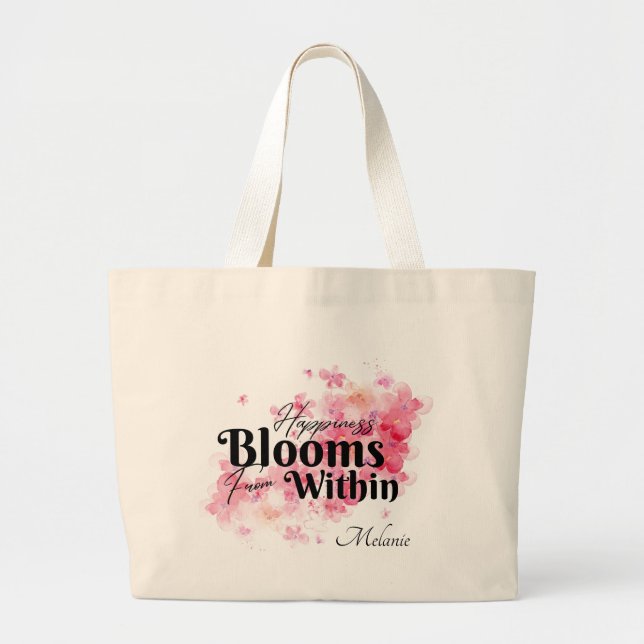 Bolsa Tote Grande Felicidade Bloomia de Dentro (Frente)