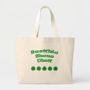 Bolsa Tote Grande Feliz aniversario no irlandês