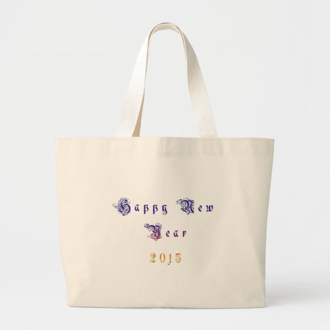 Bolsa Tote Grande Feliz Ano Novo 2015 Hakuna Matata.png (Frente)