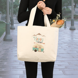 Bolsa Tote Grande FELIZ CAMPER - Letra RV