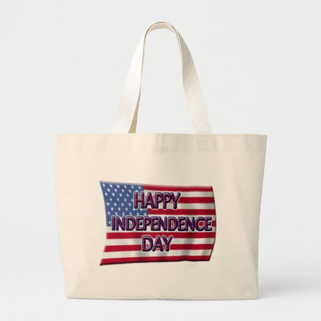 Bolsa Tote Grande Feliz Dia da Independência (Frente)