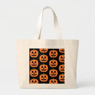 Bolsa Tote Grande Feliz Jack-O-Lanterna