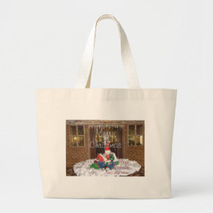 Bolsa Tote Grande Feliz Natal longe de casa Inspirou A