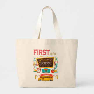 Bolsa Tote Grande Feliz Primeiro Dia De Aula De Volta à Escola Bebê