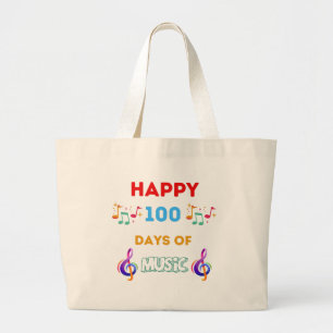 Bolsa Tote Grande Felizes 100 Dias De música
