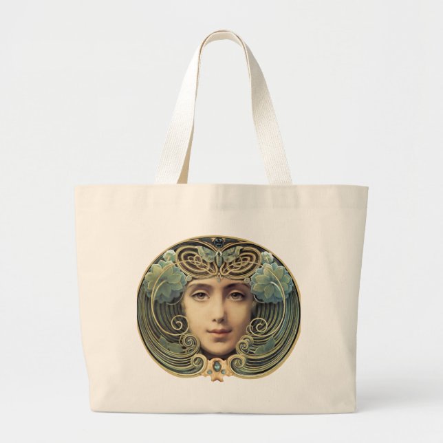 Bolsa Tote Grande Feminine Nouveau Vintage Beauty (Frente)
