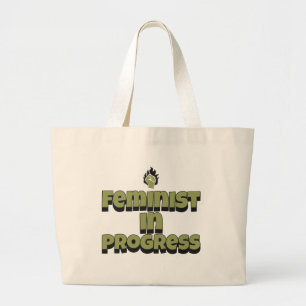 Bolsa Tote Grande Feminista em Progresso
