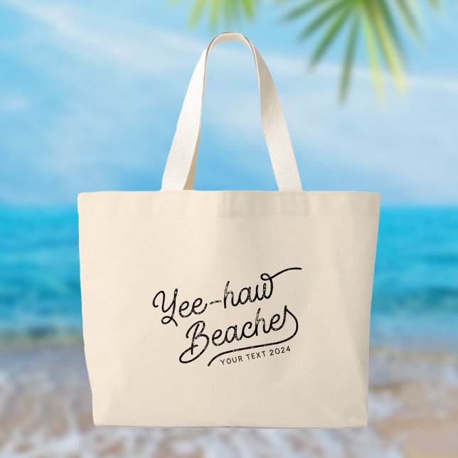 Bolsa Tote Grande Férias de Combinação Personalizadas de Praias Iêni (Yee-haw Beaches! Embrace the bohemian bad-ass within! Spring break and girl trips are callin')