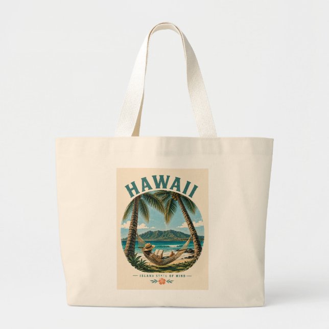 Bolsa Tote Grande Férias no Havaí (Frente)