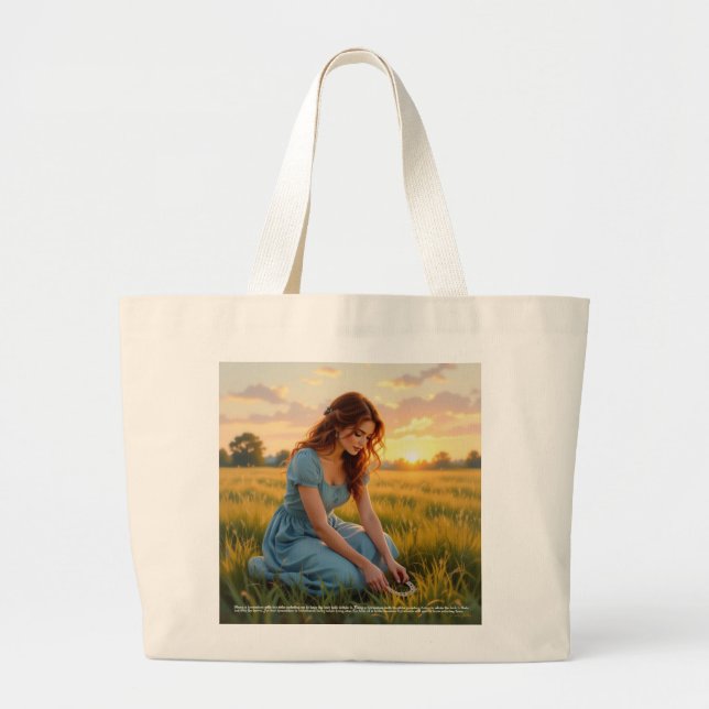 Bolsa Tote Grande Ferradura da Sorte (Frente)