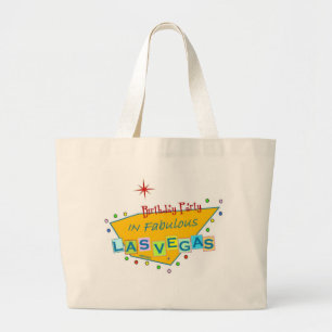 Bolsa Tote Grande Festa de aniversário retro no saco fabuloso de La