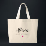Bolsa Tote Grande Festa de casamento Tote Bag | Bridesmaid, Bachelor<br><div class="desc">Sacos de Tote para toda a sua festa de casamento. Preencha com doces divertidos para sua solteira ou final de semana de casamento. Excelente de presentes ou bolsas de praia!</div>