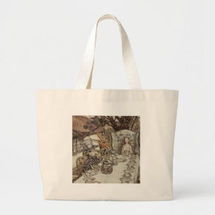 Bolsa Tote Grande Festa de Ódio do Coelho de Alice Birthday