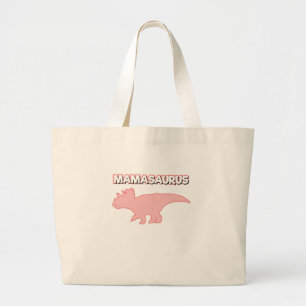 Bolsa Tote Grande Festa do Dinossauro Mãe Festa de aniversário Mamas