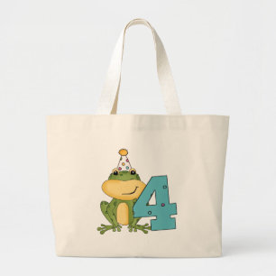 Bolsa Tote Grande Festa Sapo 4º Aniversário T-shirts e presentes