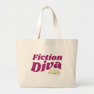 Bolsa Tote Grande Ficção Diva Sassy Autor Design Slogan
