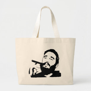 Bolsa Tote Grande Fidel Castro com a sacola do retrato do charuto