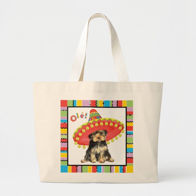 Bolsa Tote Grande Fiesta Yorkie (Frente)