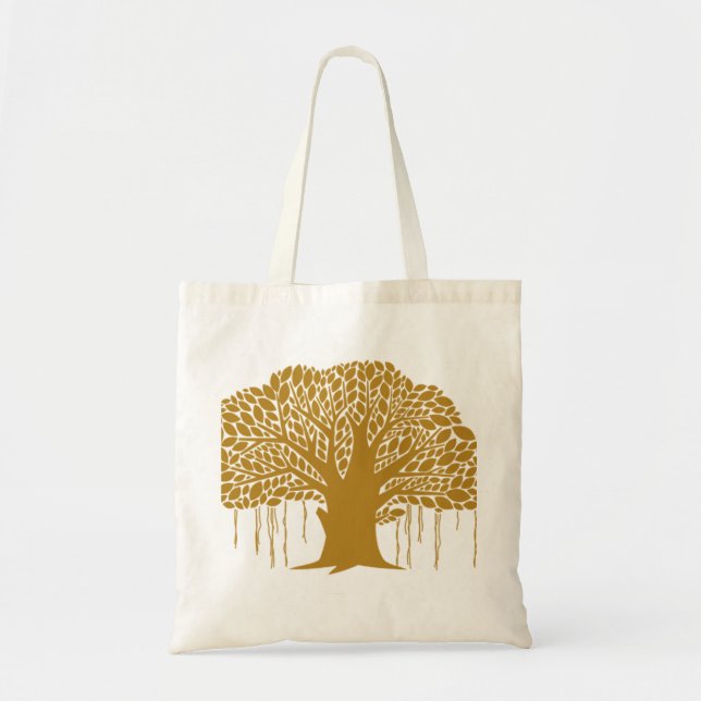 Bolsa Tote Grande Figueira Banyan Marrom (Frente)