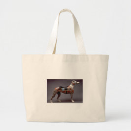 Bolsa Tote Grande Figura do carrossel do galgo