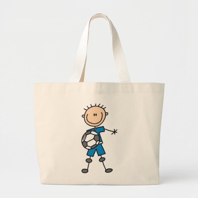 Bolsa Tote Grande Figura do Soccer (Frente)
