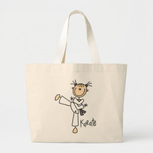 Bolsa Tote Grande Figura t-shirt e presentes da vara do karaté da