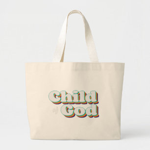 Bolsa Tote Grande Filho de Deus Inspiração Cristã Vintage
