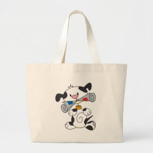 Bolsa Tote Grande Filhote de cachorro com t-shirt e presentes do jor