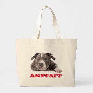 Bolsa Tote Grande Filhote de Cão American Staffordshire Terrier - Am
