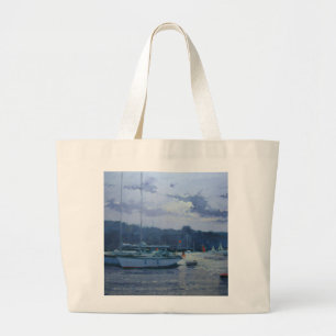 Bolsa Tote Grande Fim da tarde amarrado dos iate