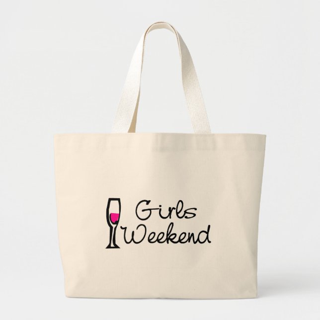 Bolsa Tote Grande Fim de semana das meninas (vinho) (Frente)