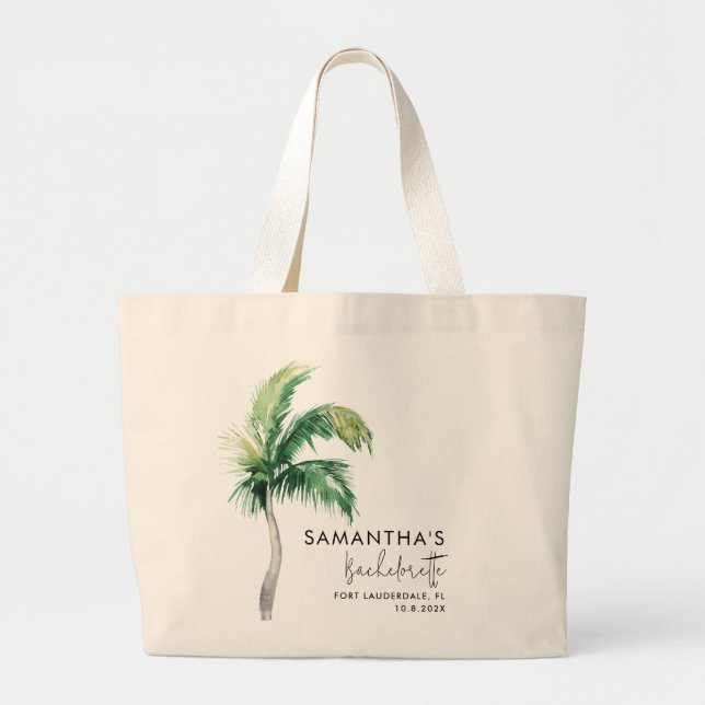 Bolsa Tote Grande Fim de Semana de Despedida de Solteira Aquarela de (Frente)