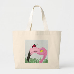 Bolsa Tote Grande Fiona O Flamingo E O Ladybug